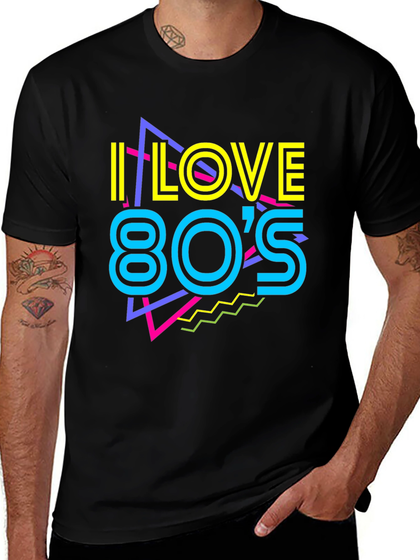 Variant 25 of I Love 80's Retro Graphic T-Shirt