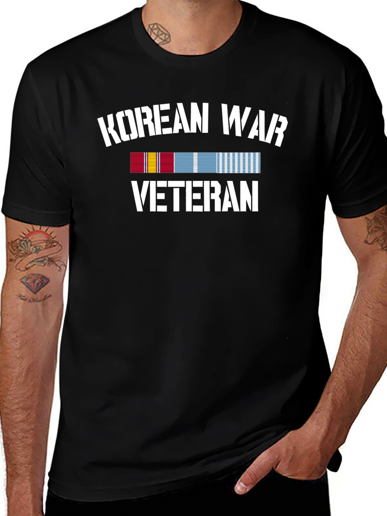 Korean War Veteran T-Shirt - Men's Black Tee