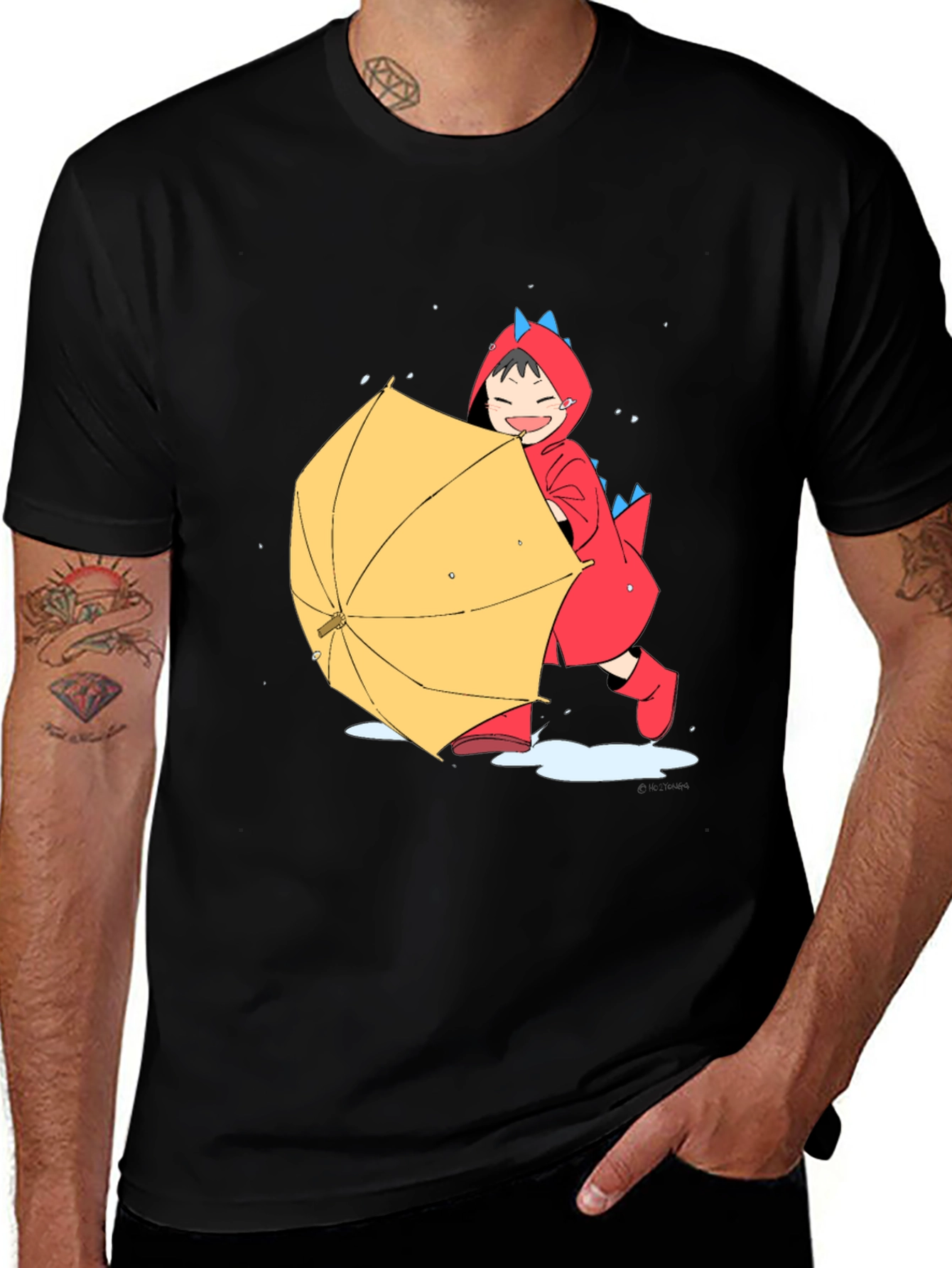 Variant 15 of Dino Rain Fun T-Shirt