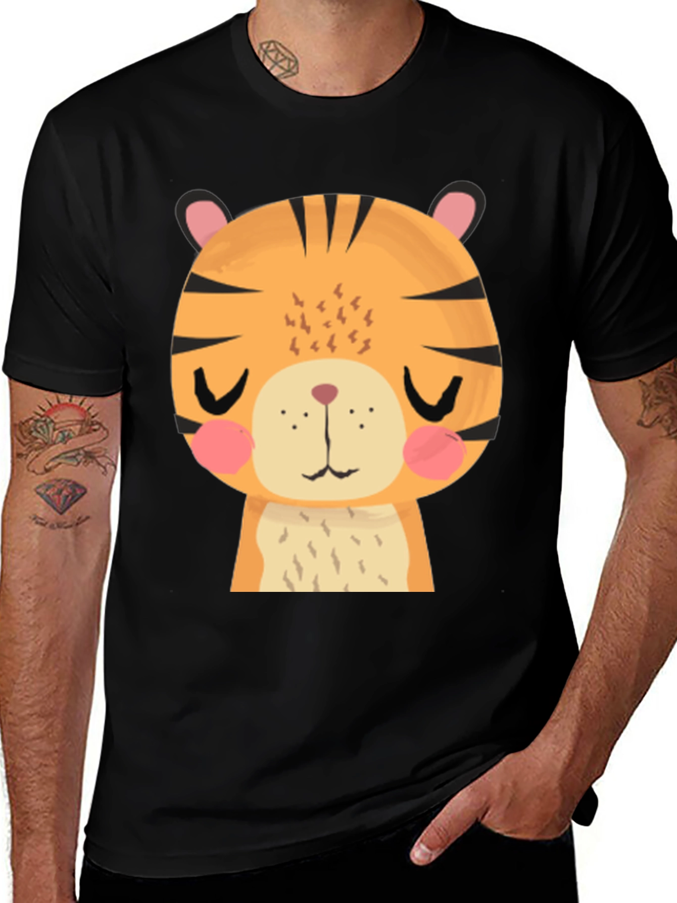 Variant 15 of Cute Cartoon Tiger Graphic Tee
