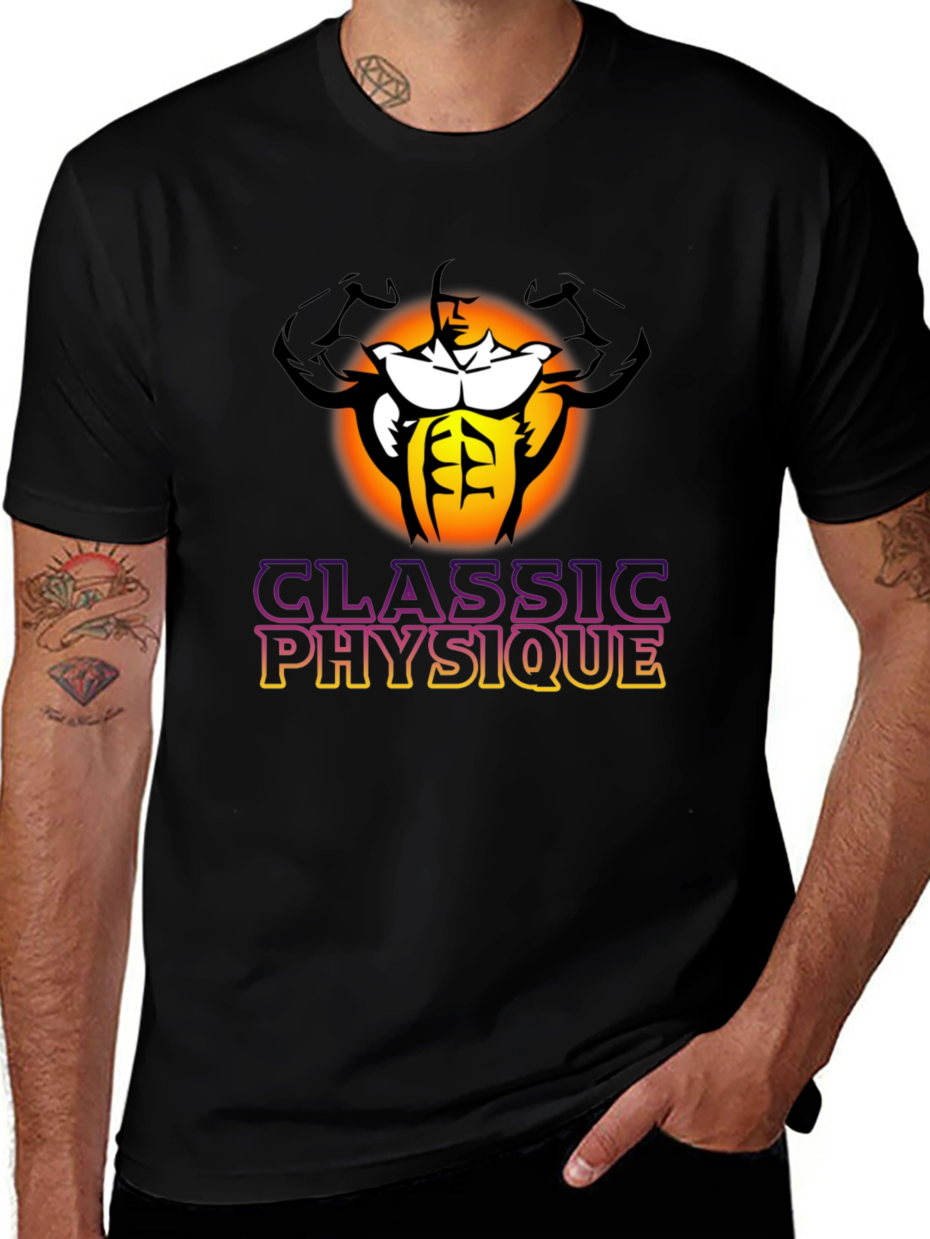 Variant 27 of Classic Physique T-Shirt: Bodybuilder Graphic Tee