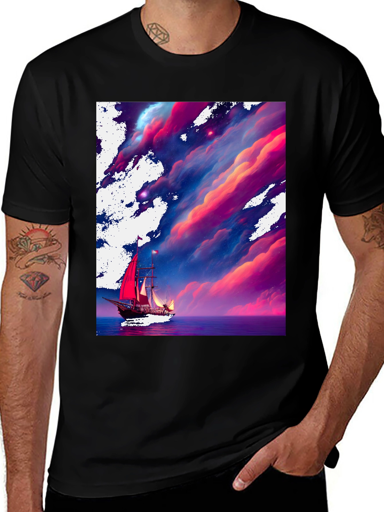 Sailboat Dreamscape Graphic Tee
