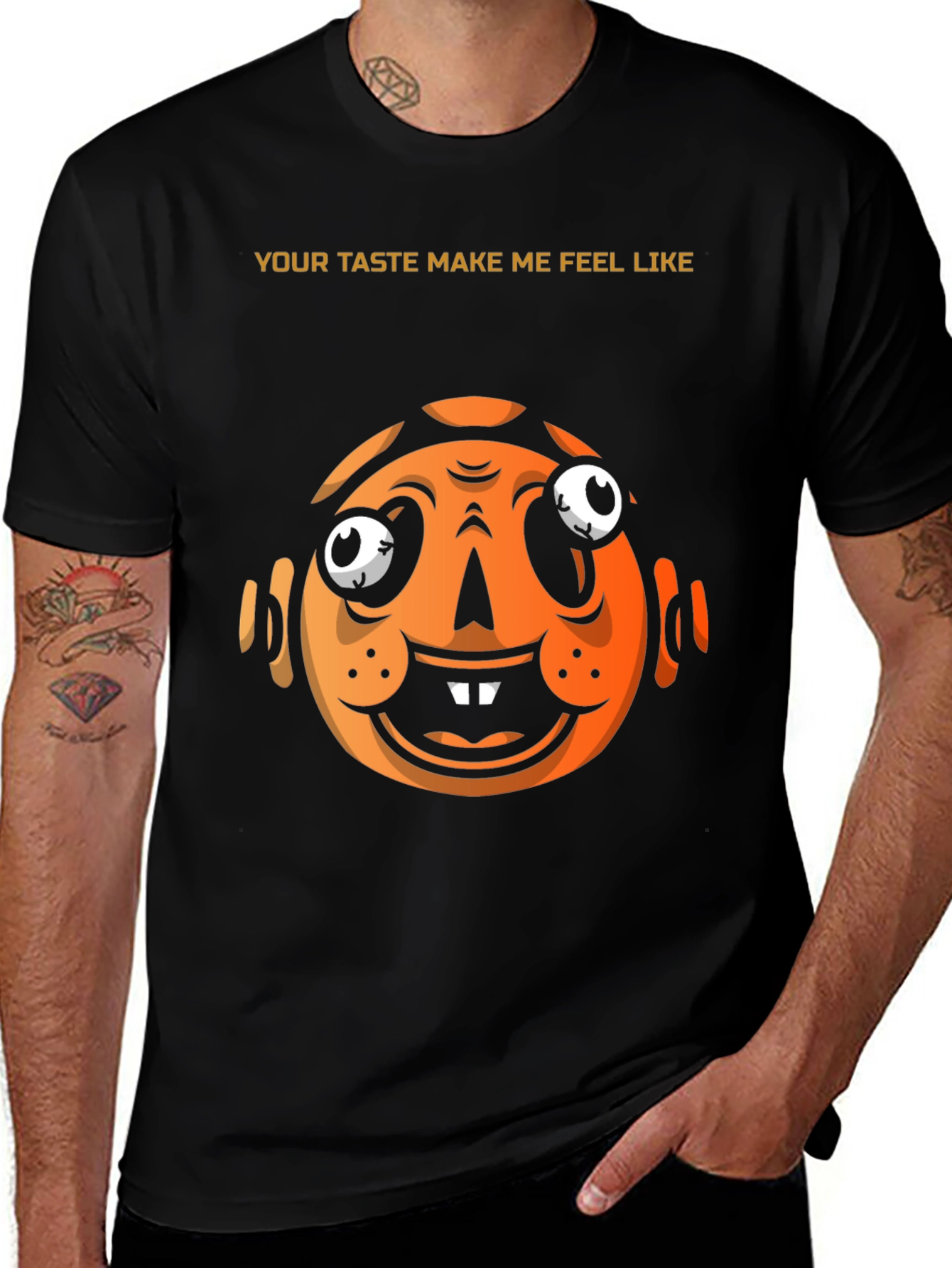 Variant 4 of Funny Cartoon Face Graphic T-Shirt