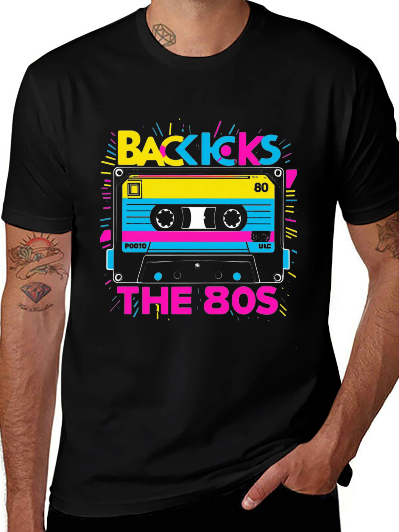 Variant 23 of Back Kicks 80s Cassette Graphic Tee