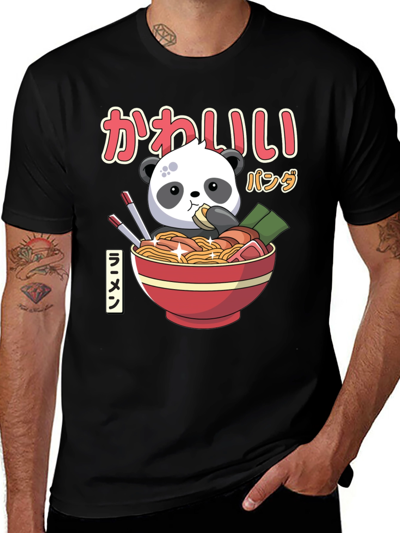 Variant 2 of Kawaii Panda Ramen T-Shirt - Cute Japanese Style Tee