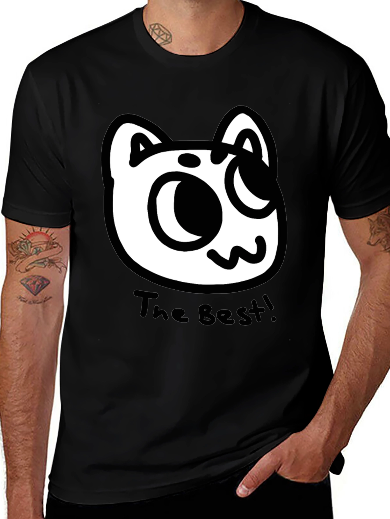 Variant 14 of The Best! Black Cat Graphic Tee - Unisex