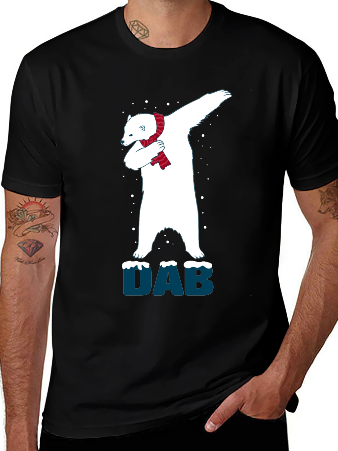 Variant 18 of Dabbing Polar Bear Winter T-Shirt