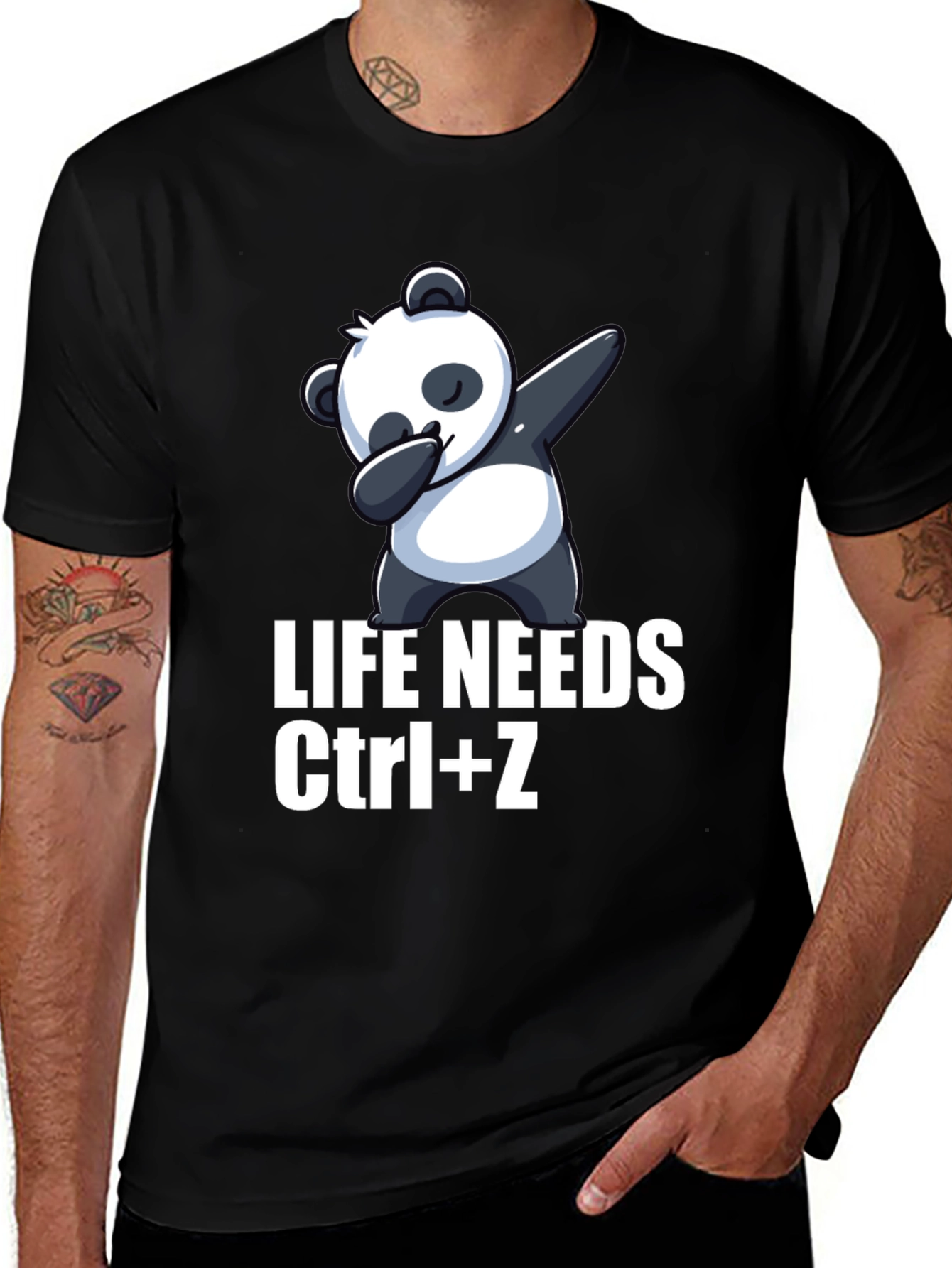 Variant 11 of Life Needs Ctrl+Z Panda T-Shirt