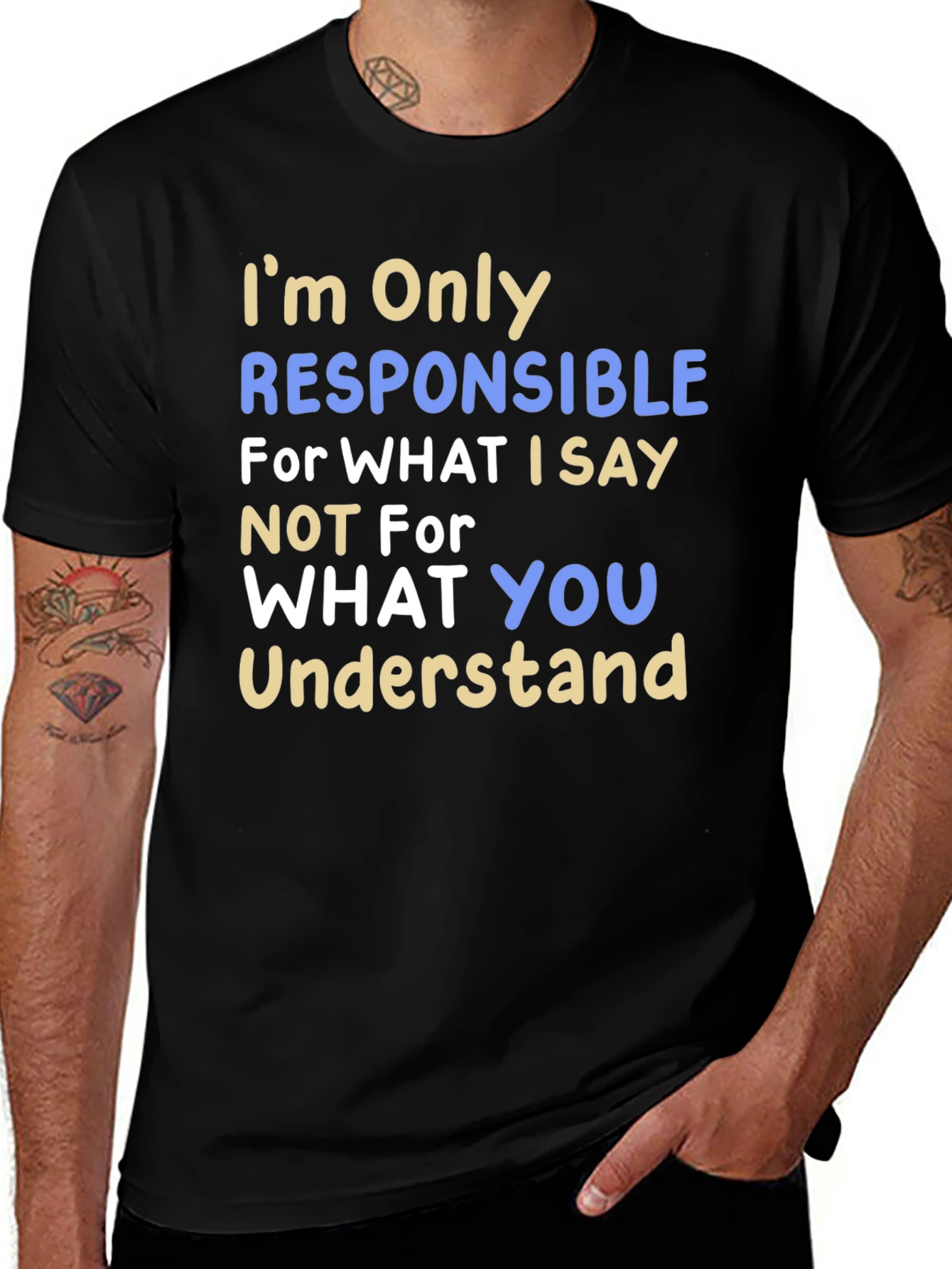 Variant 17 of Humorous T-Shirt: I'm Only Responsible For What I Say
