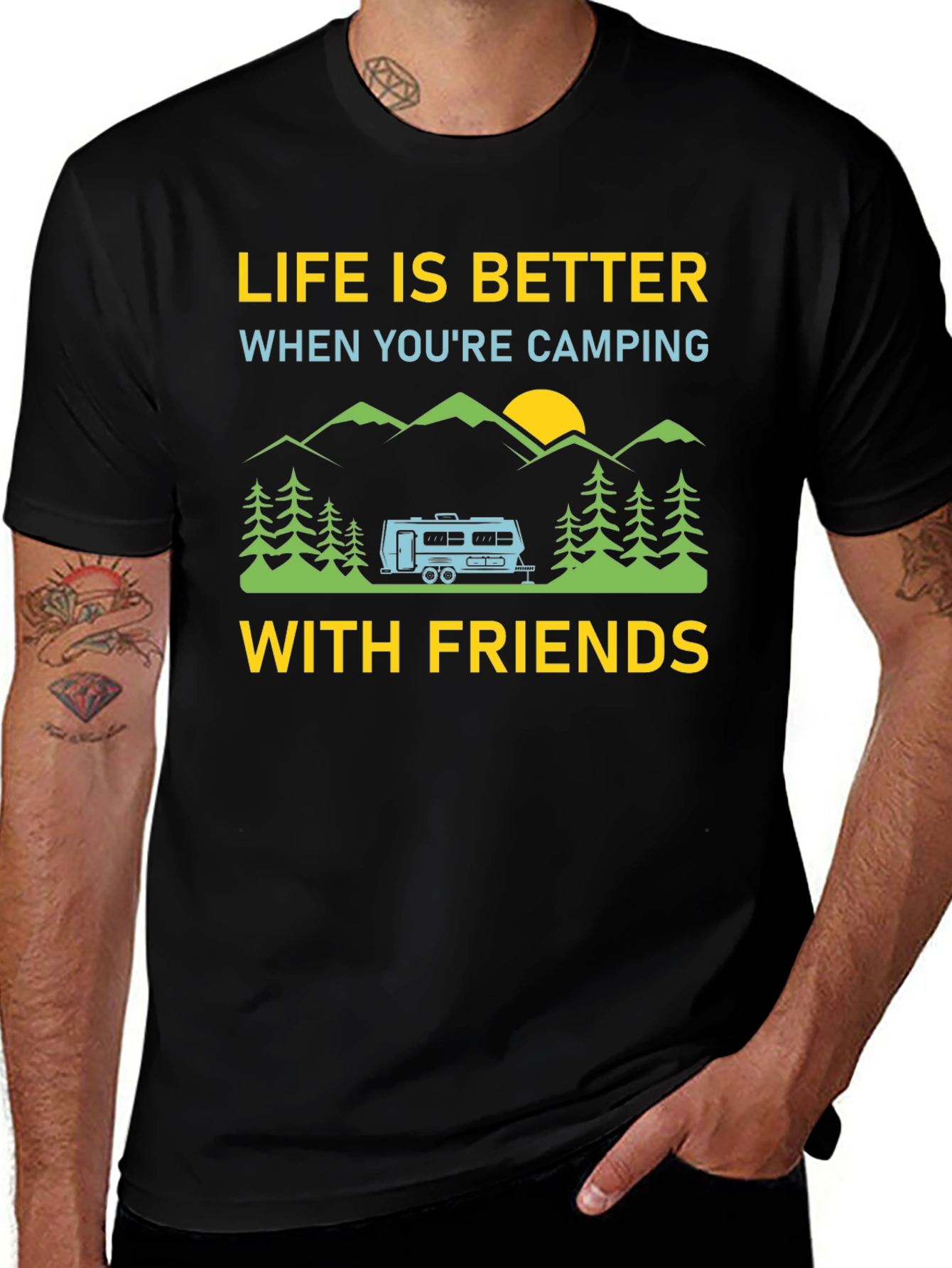 Variant 22 of Camping Friends T-Shirt: Life is Better Outdoors