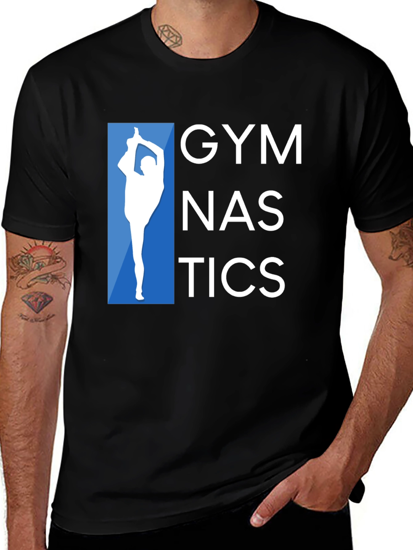 Variant 10 of Gymnastics Graphic Tee - Black
