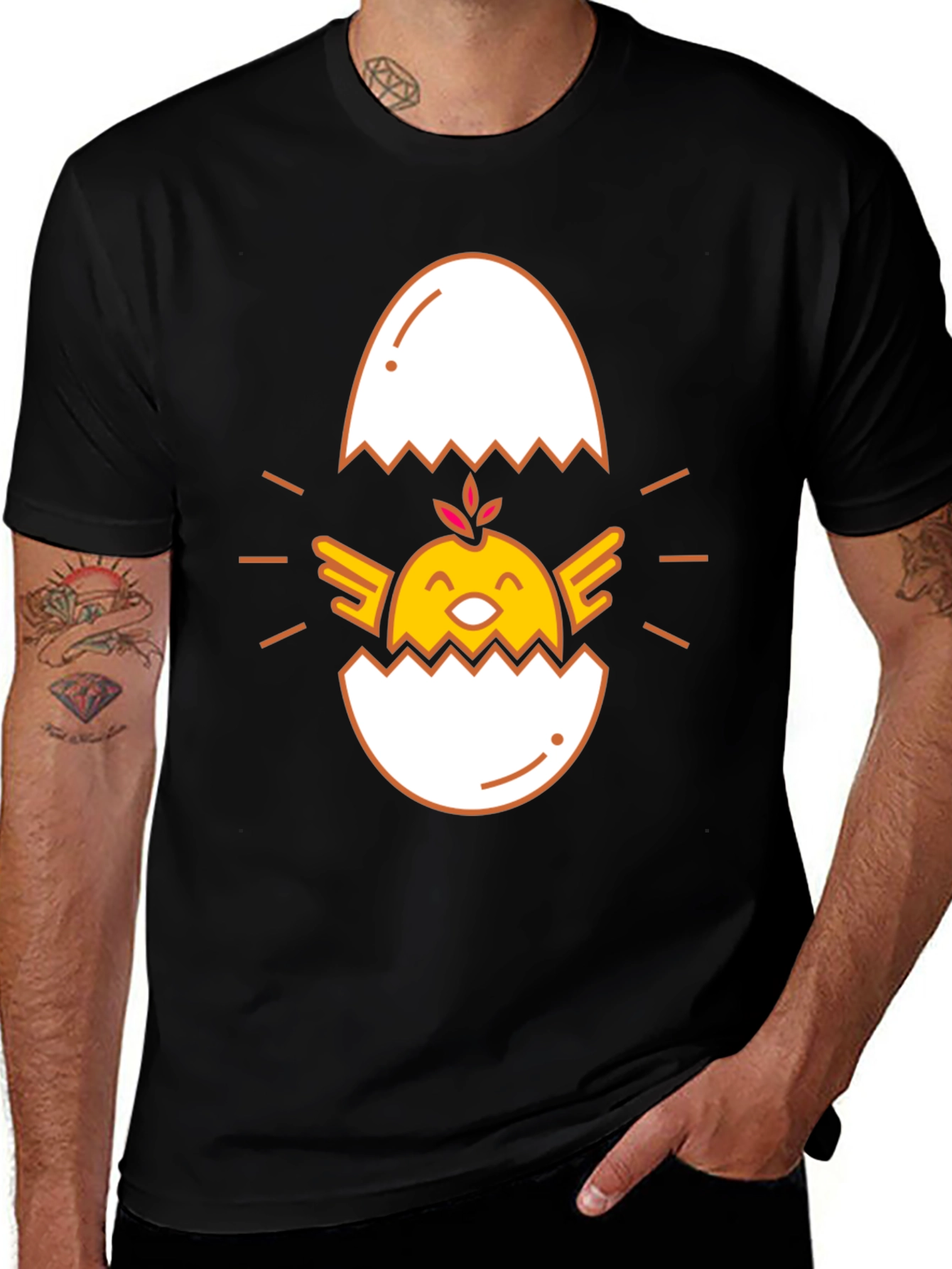 Variant 2 of Cute Chick Hatching T-Shirt - Easter Spring Tee