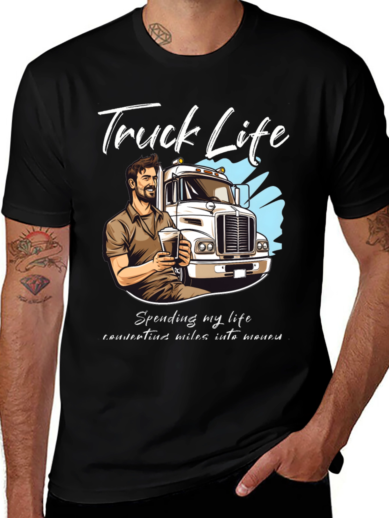 Truck Life T-Shirt - Convert Miles into Money