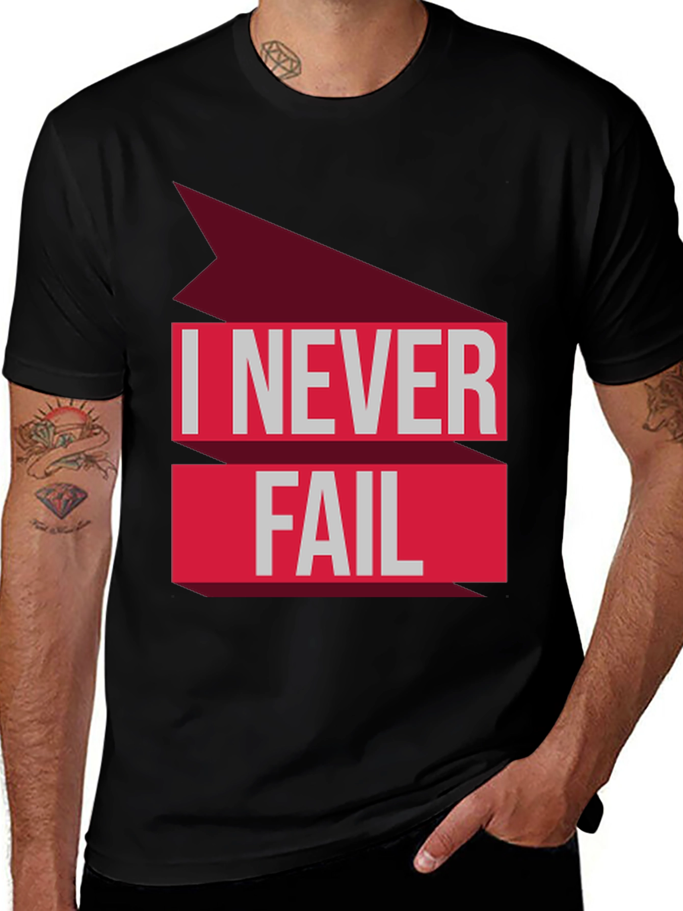 Variant 11 of I Never Fail T-Shirt - Bold Statement Tee