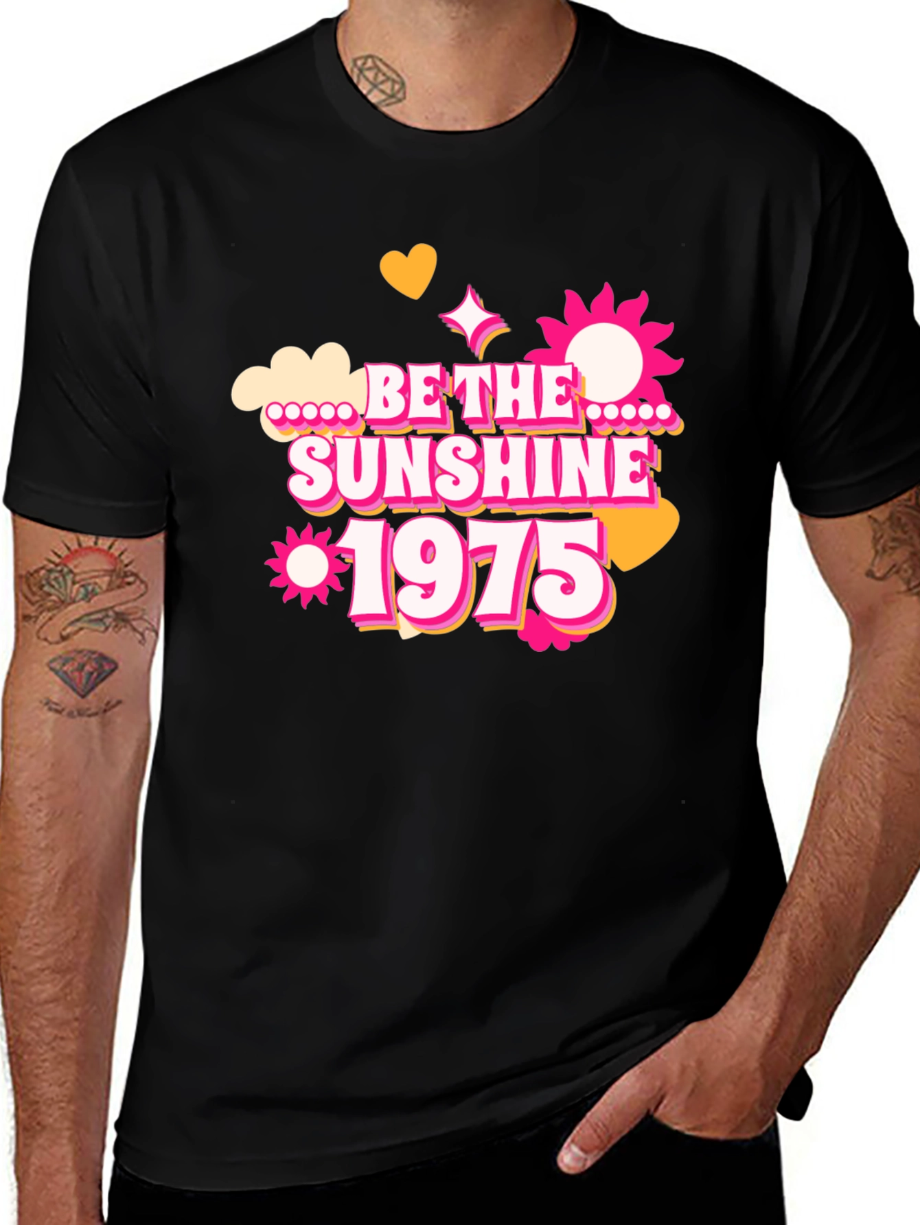Variant 19 of Be the Sunshine 1975 Black Graphic Tee