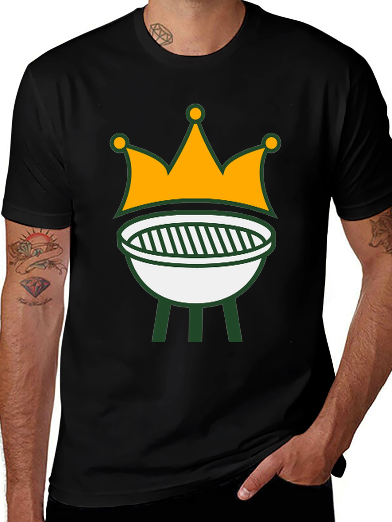 Grill King T-Shirt: BBQ Crown Graphic Tee