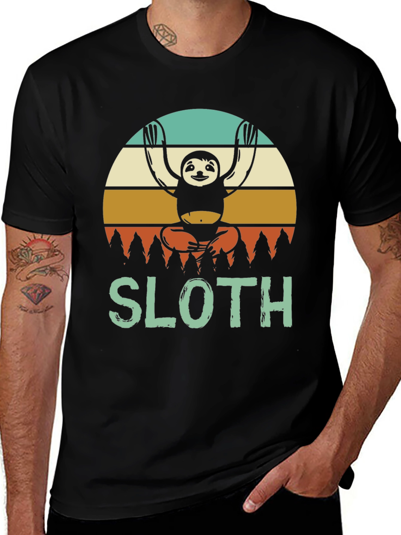 Variant 22 of Meditating Sloth Graphic T-Shirt