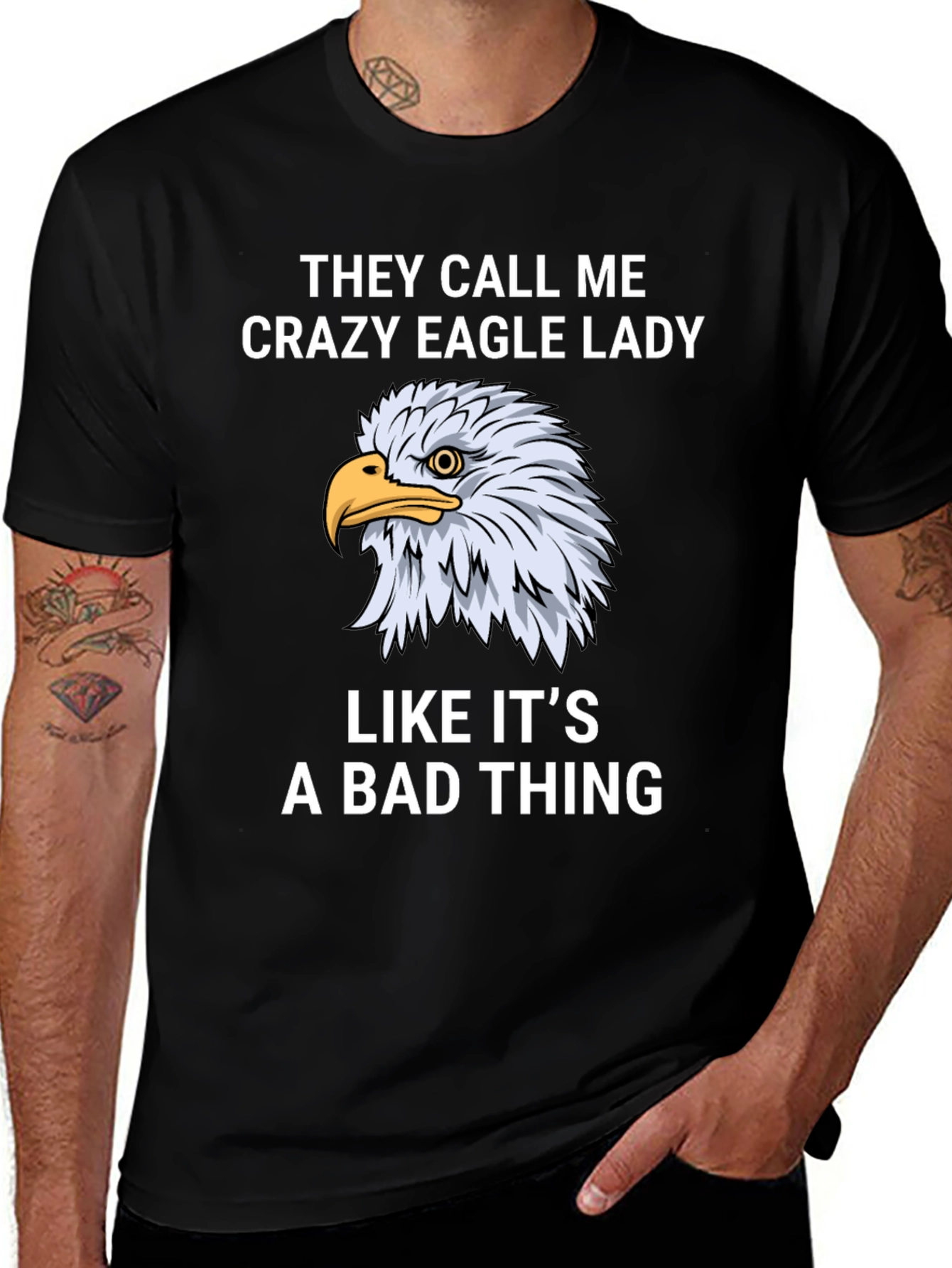 Variant 7 of Crazy Eagle Lady Graphic T-Shirt