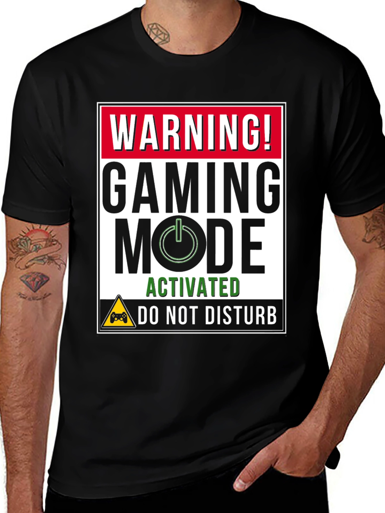 Gaming Mode Activated Black T-Shirt