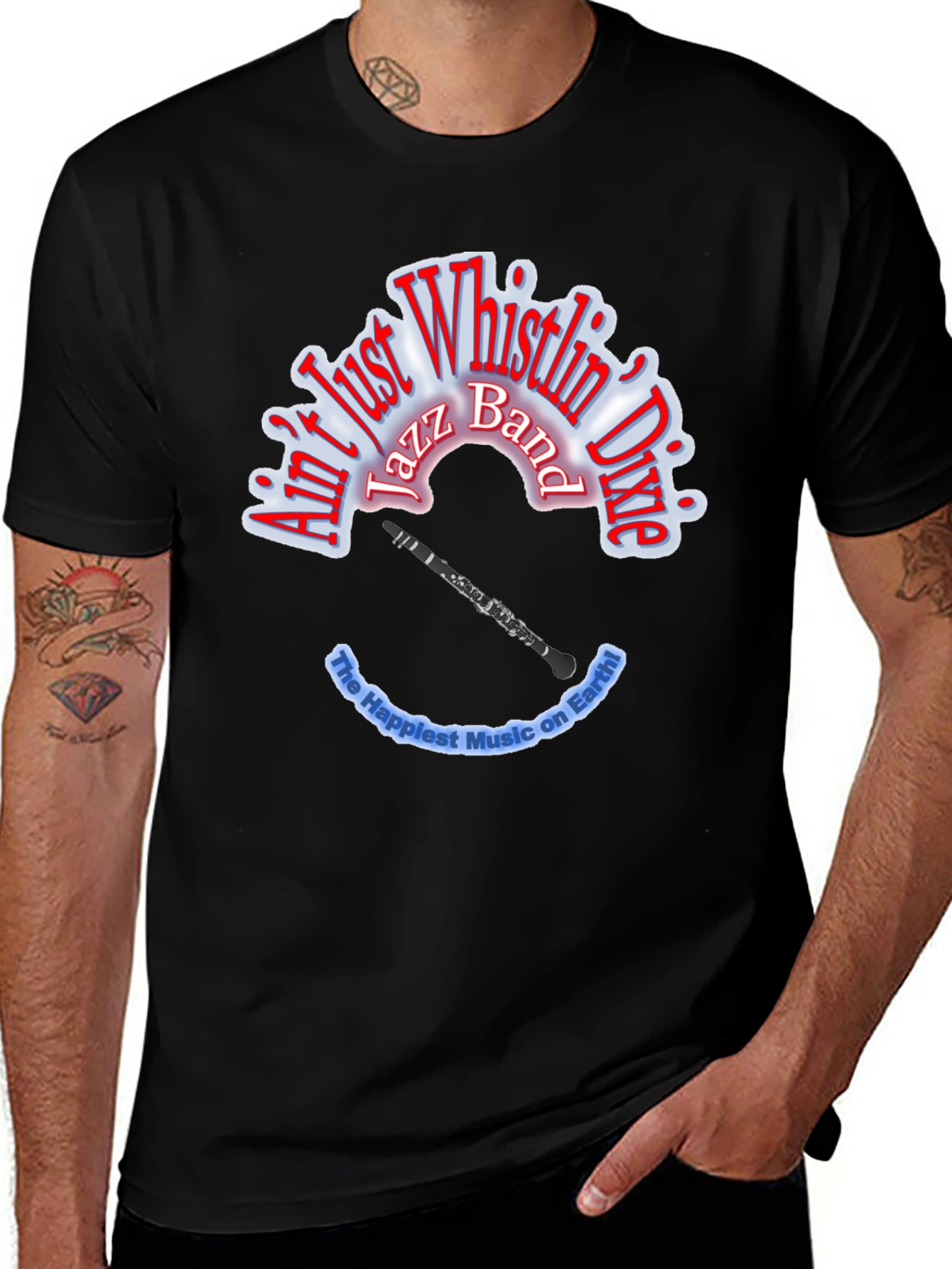 Variant 17 of Ain't Just Whistlin' Dixie Jazz Band T-Shirt