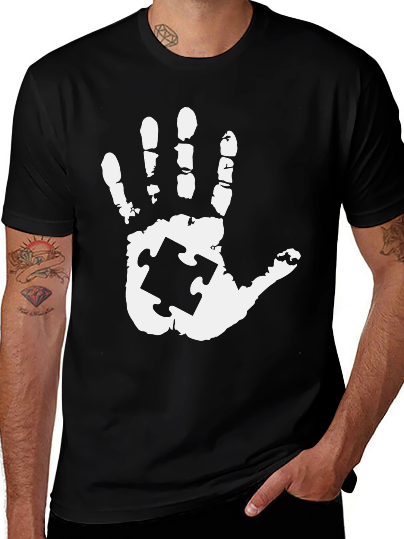 Variant 9 of Autism Awareness Handprint T-Shirt