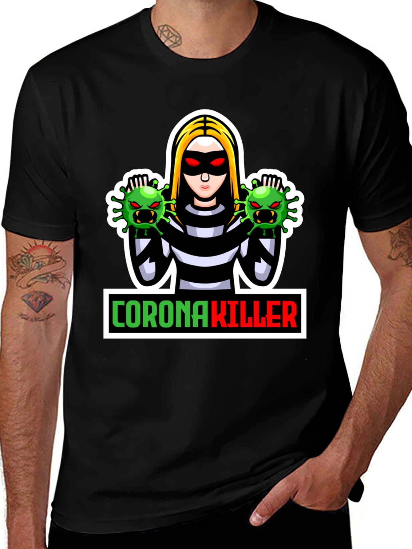 Variant 20 of Corona Killer Graphic T-Shirt