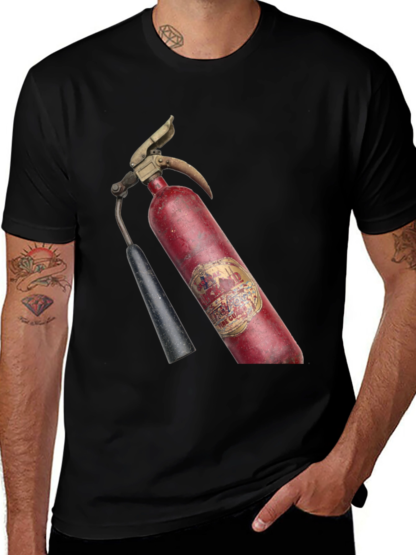 Variant 2 of Vintage Fire Extinguisher Graphic T-Shirt