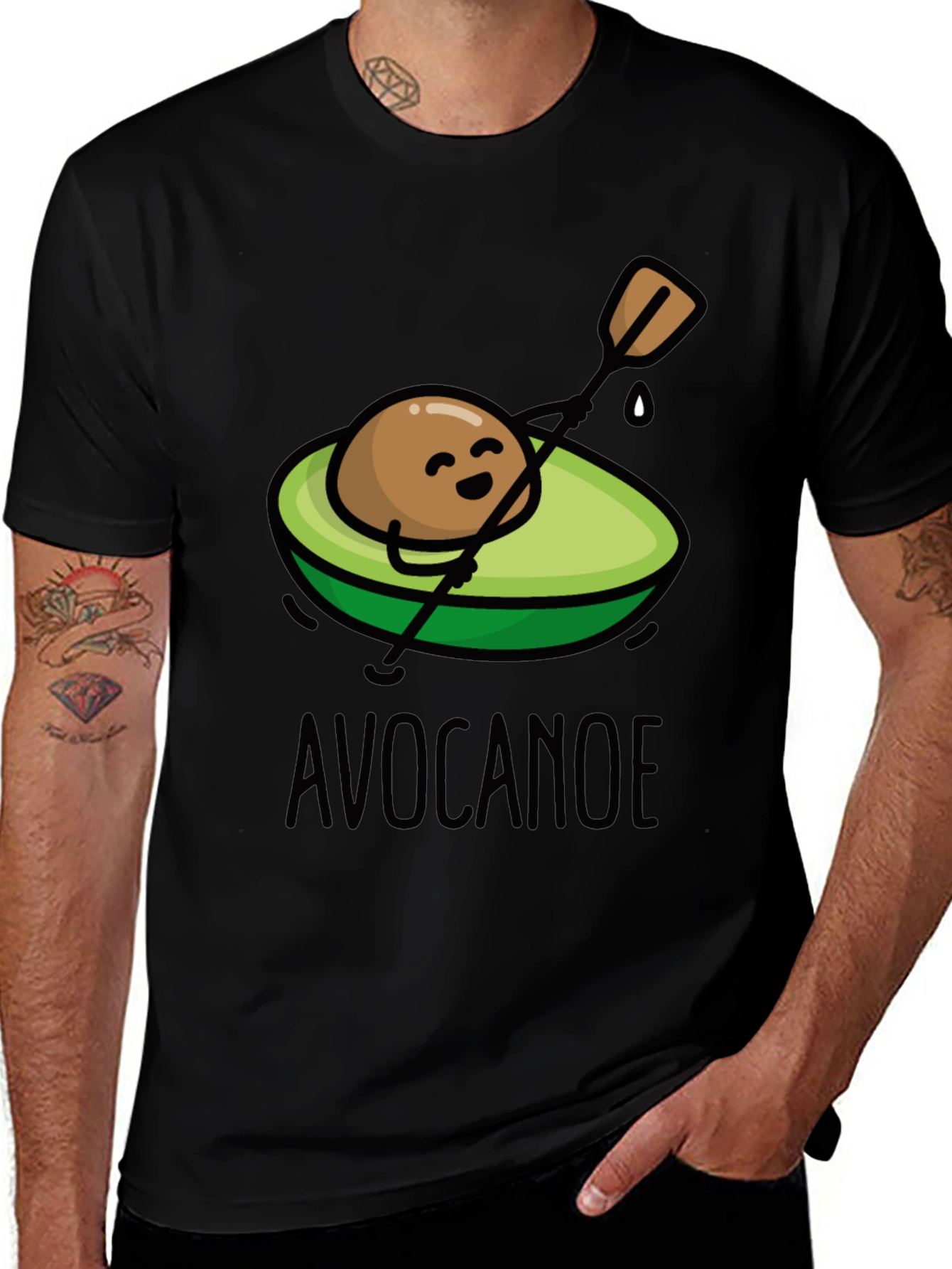 Variant 7 of Avocanoe T-Shirt - Humorous Avocado Canoeing Tee