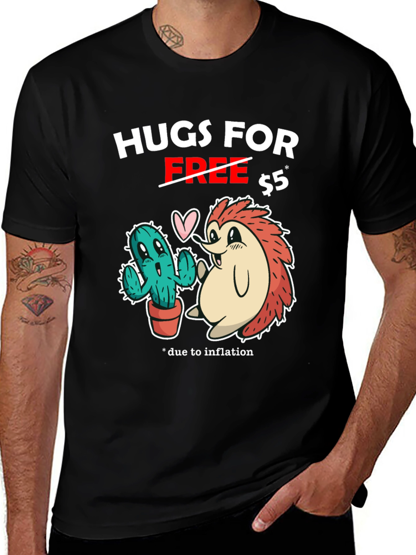 Variant 16 of Hugs For Free $5 Funny Graphic T-Shirt