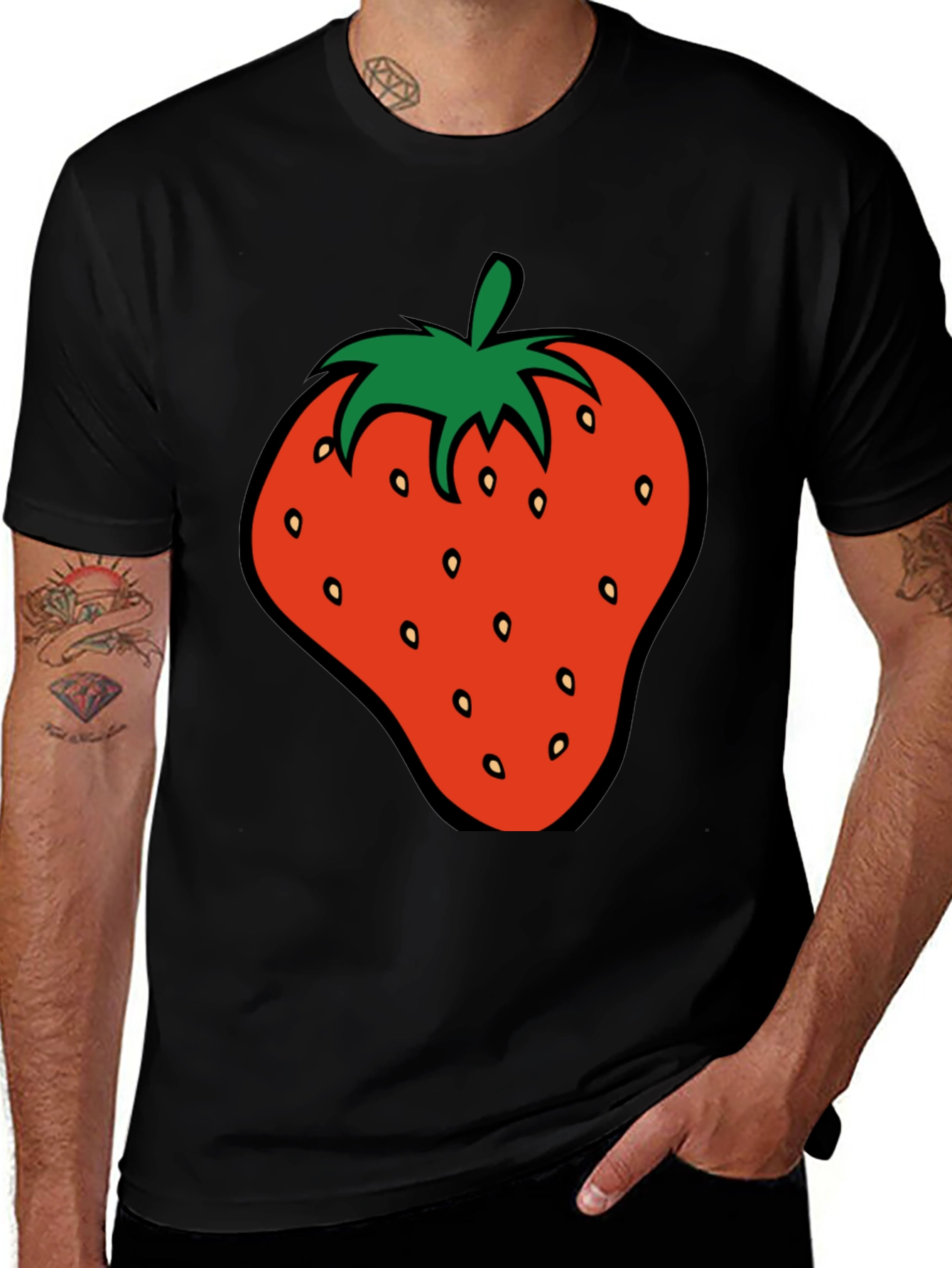 Variant 8 of Strawberry Graphic Tee - Fun & Casual Style