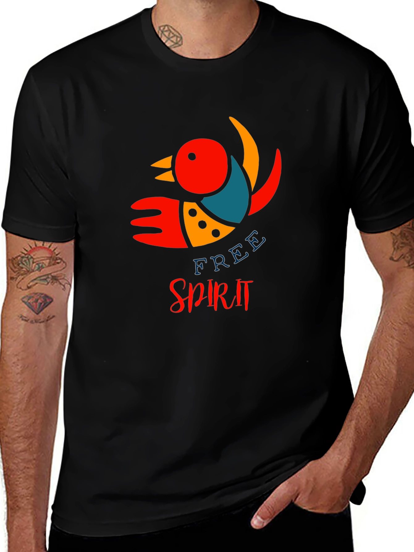 Variant 18 of Free Spirit Bird Graphic Tee - Black