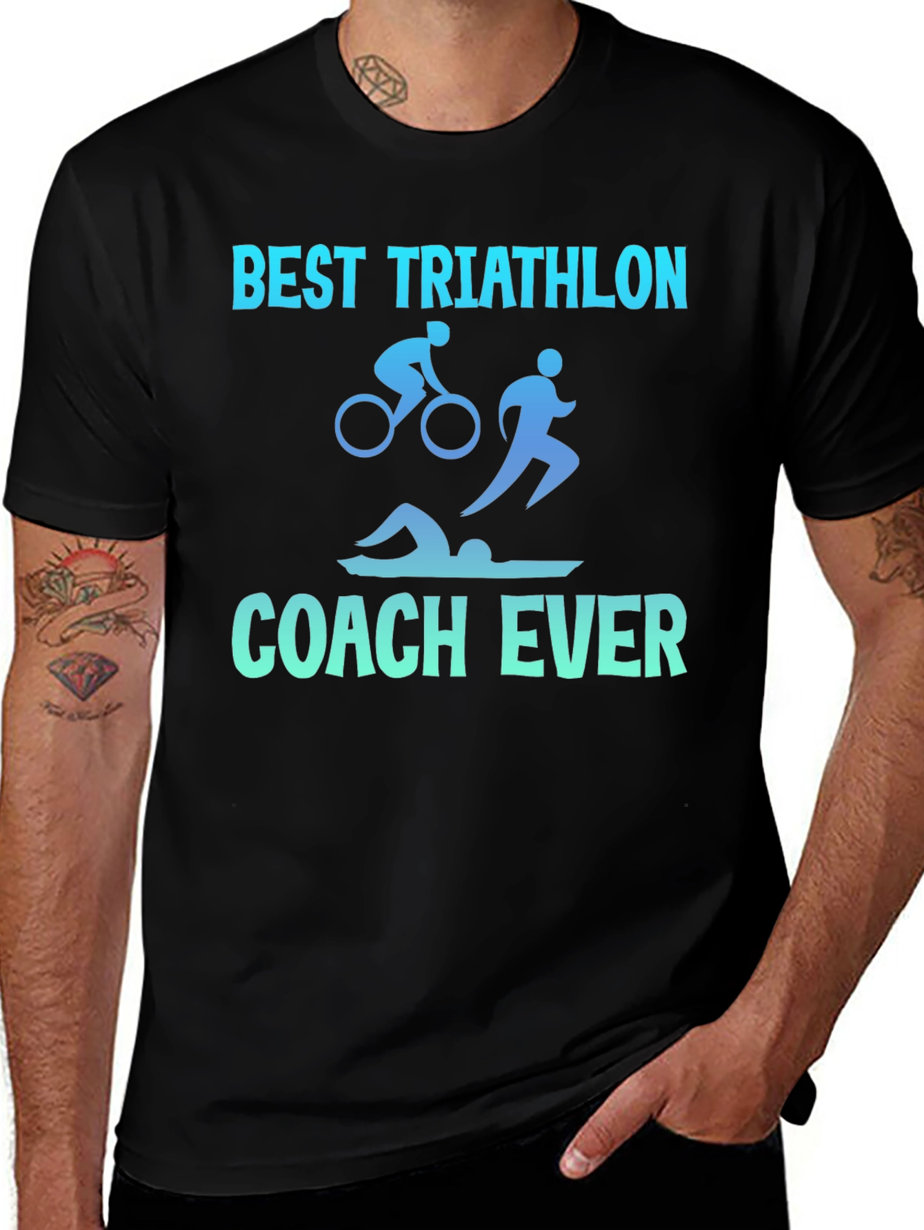 Variant 4 of Best Triathlon Coach Ever T-Shirt