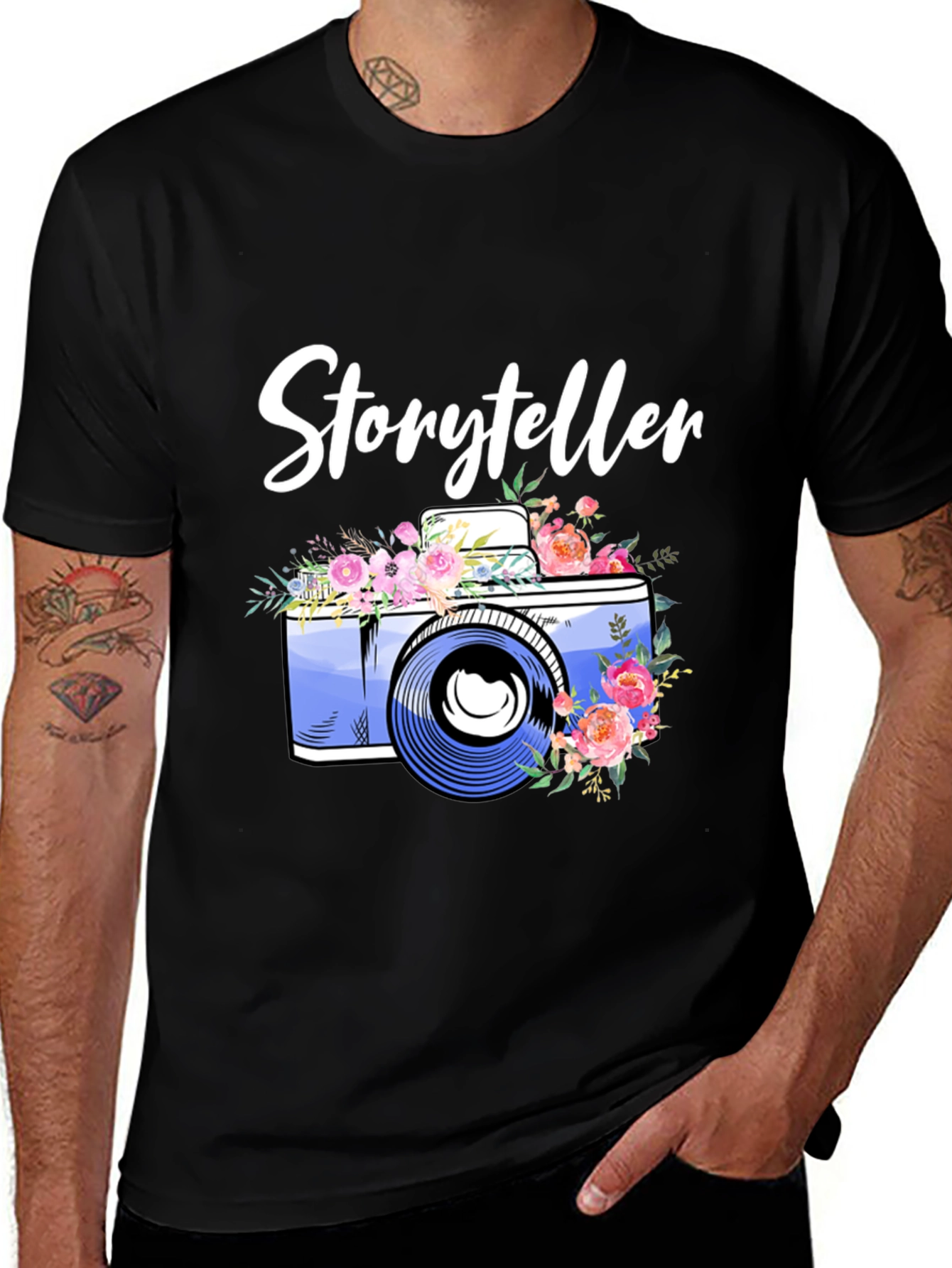 Storyteller Floral Camera Graphic Tee