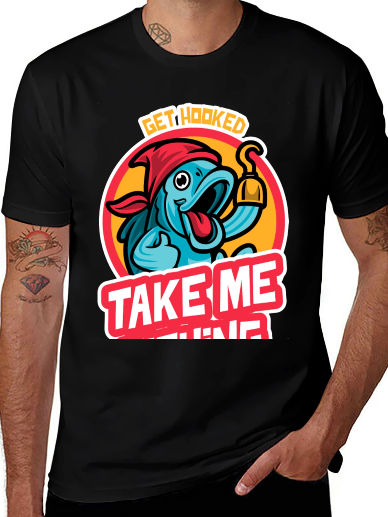 Variant 5 of Get Hooked Fishing T-Shirt
