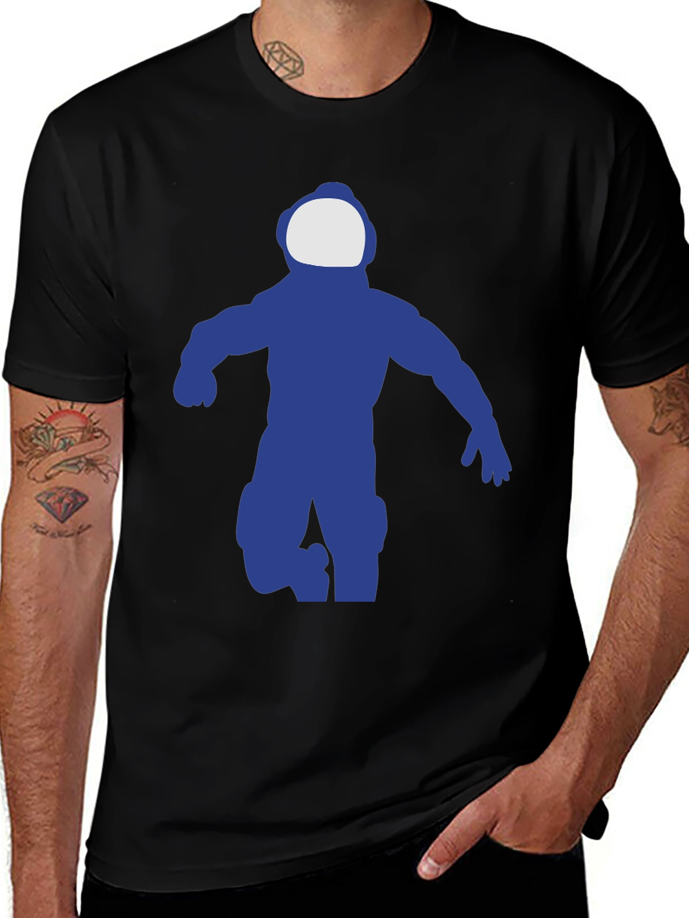 Variant 26 of Astronaut T-Shirt - Classic Black Crew Neck Tee
