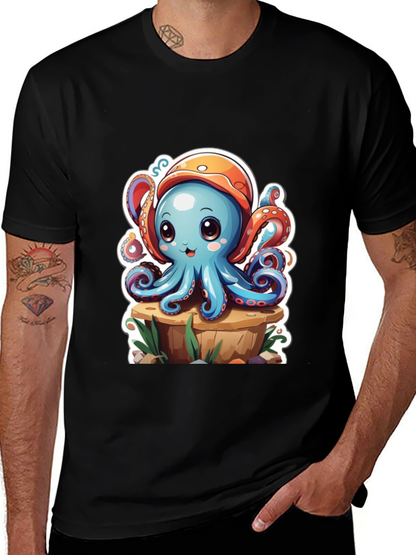 Variant 3 of Cute Octopus Graphic T-Shirt