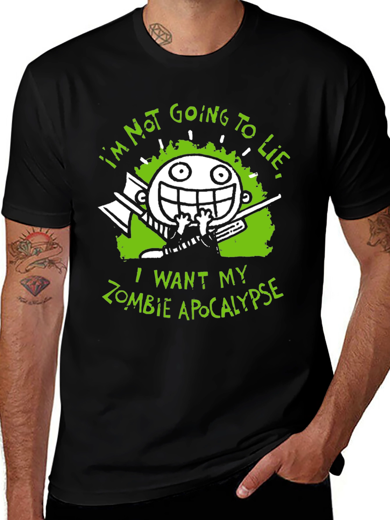Variant 8 of Zombie Apocalypse Graphic Tee - I'm Not Going To Lie