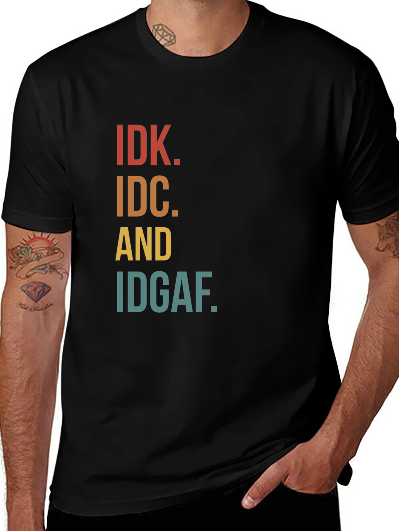 Variant 24 of IDK IDC T-Shirt - Funny Graphic Tee