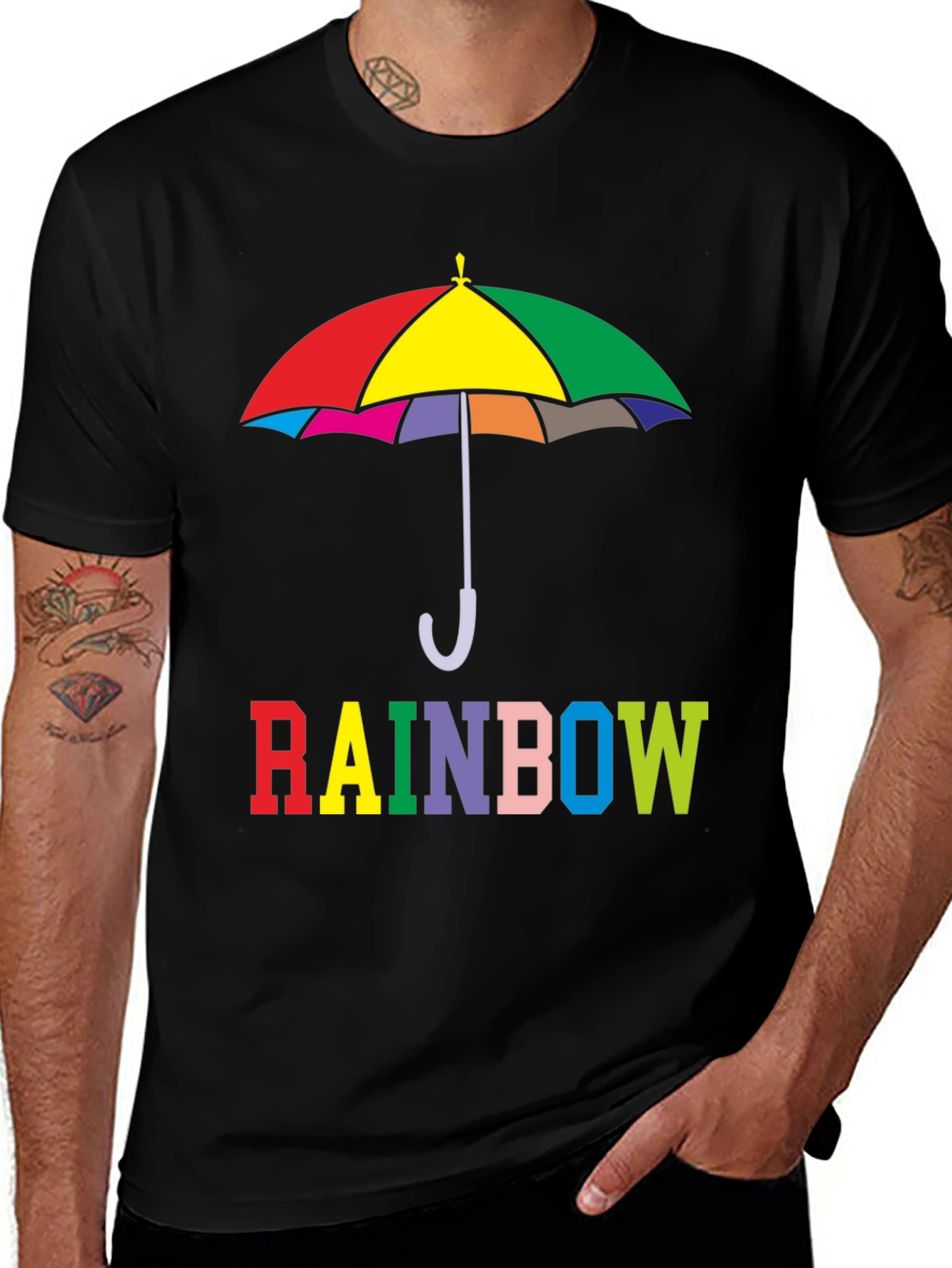 Variant 20 of Rainbow Umbrella Graphic Tee