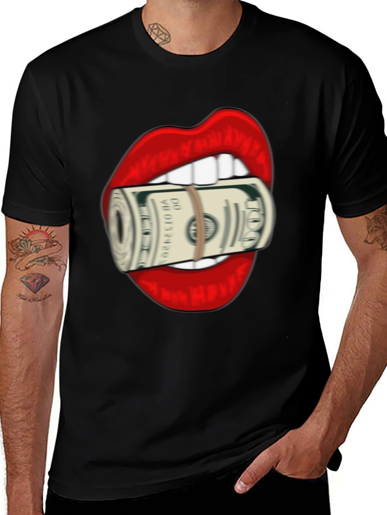 Variant 15 of Money Mouth Graphic T-Shirt