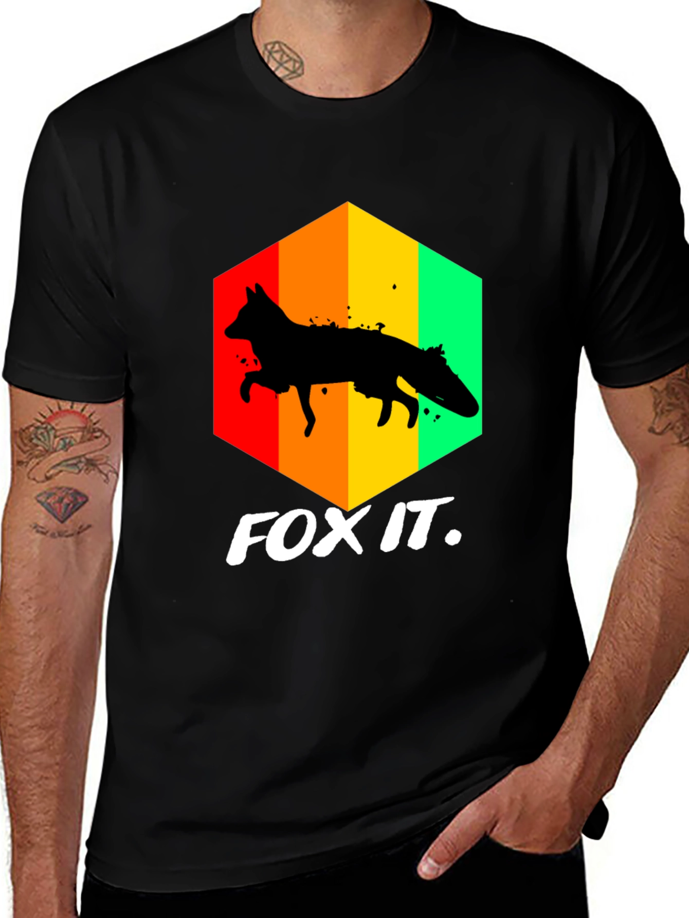 Variant 2 of Fox It Men's Black Graphic T-Shirt