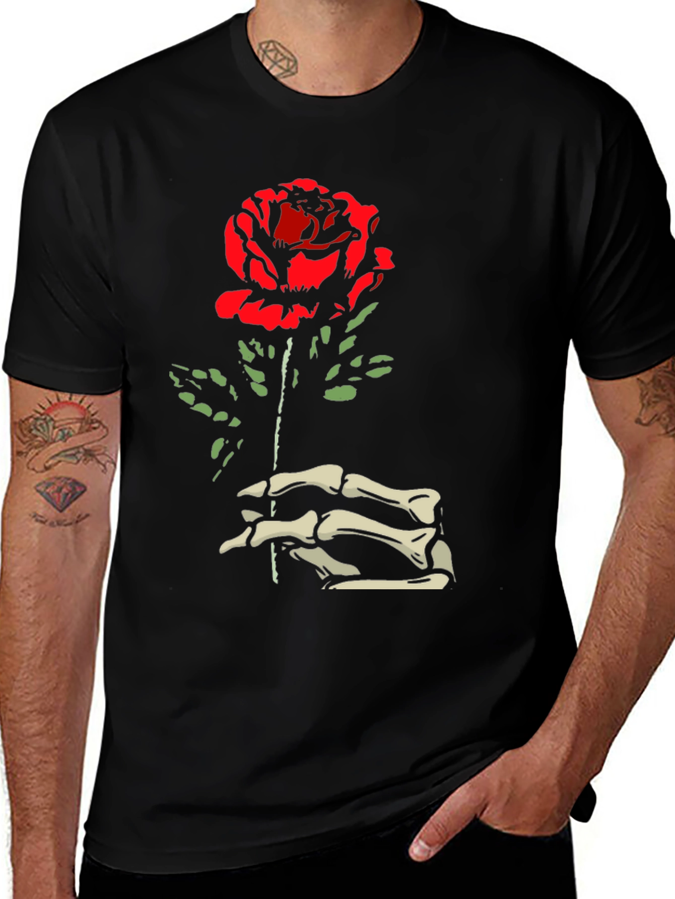 Variant 20 of Rose & Bones Graphic Tee