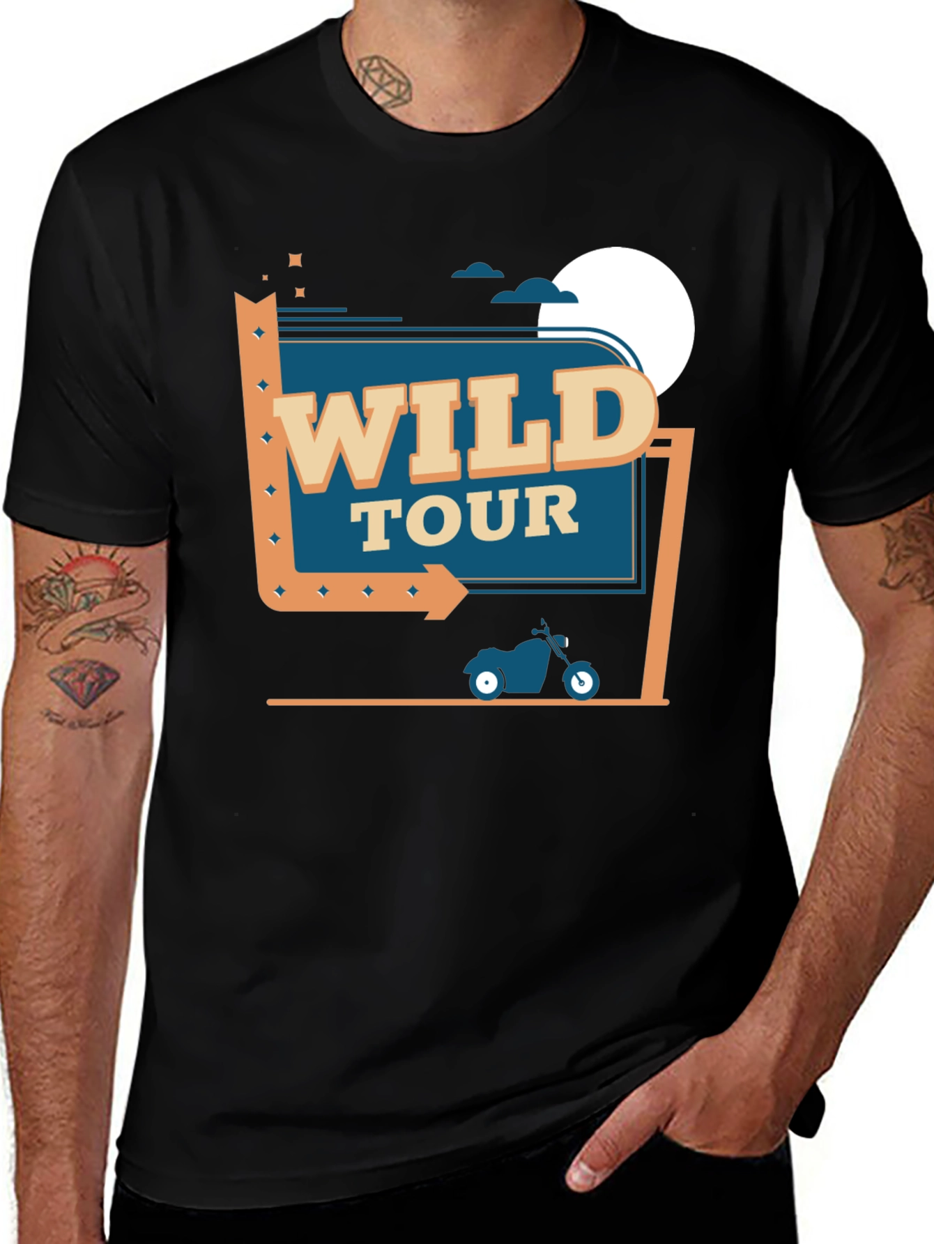 Variant 10 of Wild Tour Graphic Tee - Black