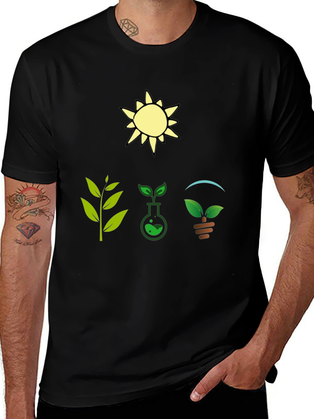 Eco-Friendly Graphic T-Shirt - Nature & Science Design