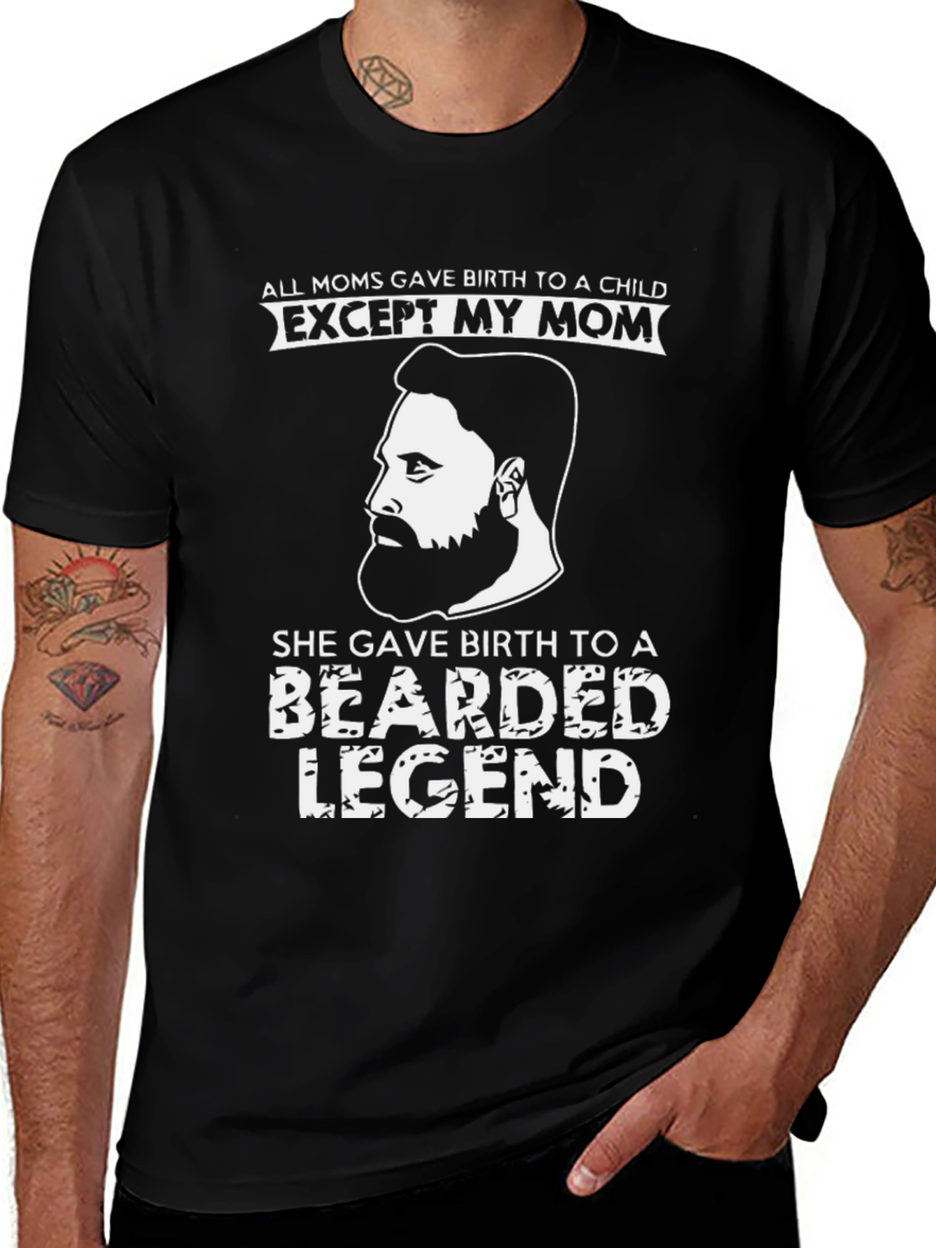 Variant 8 of Bearded Legend Graphic Tee - Novelty T-Shirt
