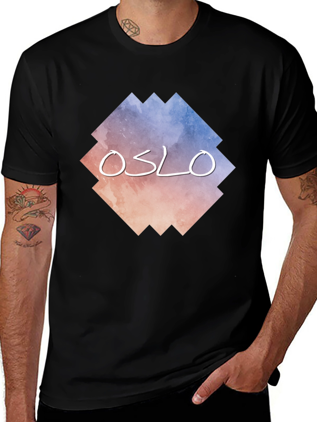 Oslo Graphic Tee - Urban Style Black T-Shirt