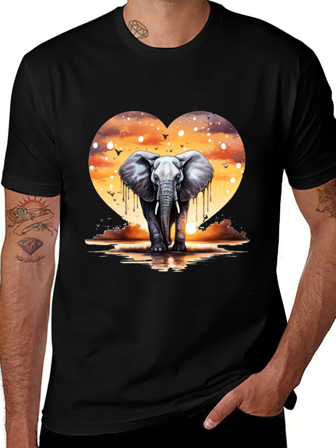 Elephant Heart T-Shirt - Wildlife Love Tee