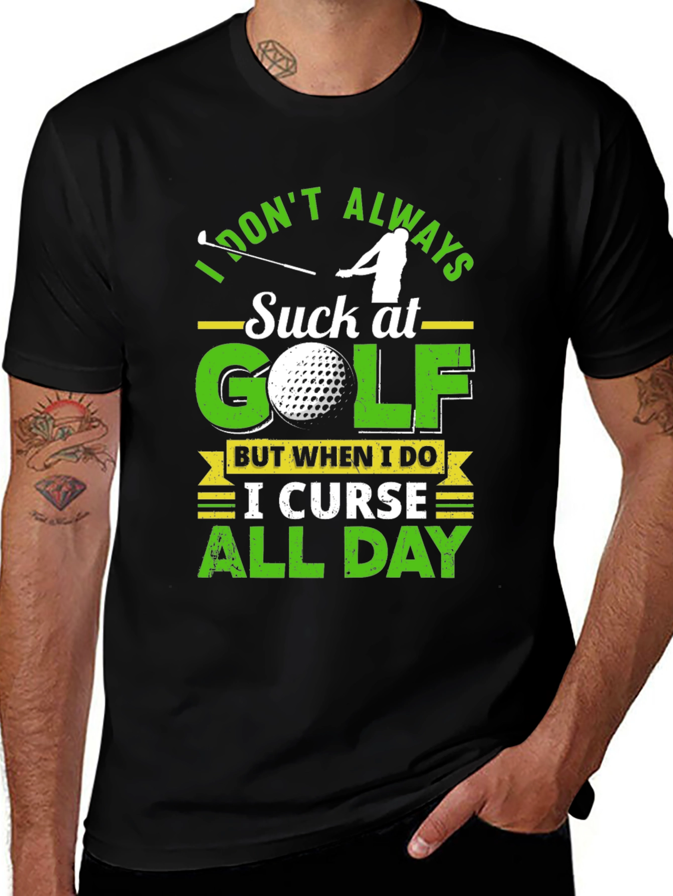 Variant 21 of Funny Golfing T-Shirt - I Don't Always Suck At Golf