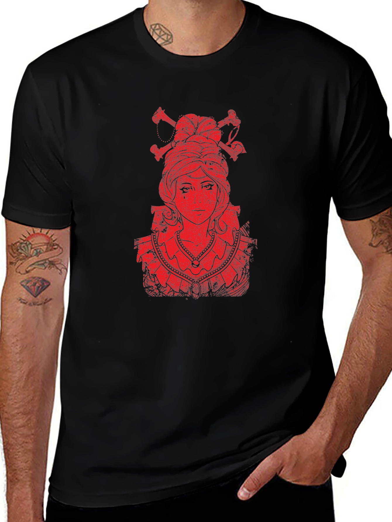 Edgy Red Graphic Tee