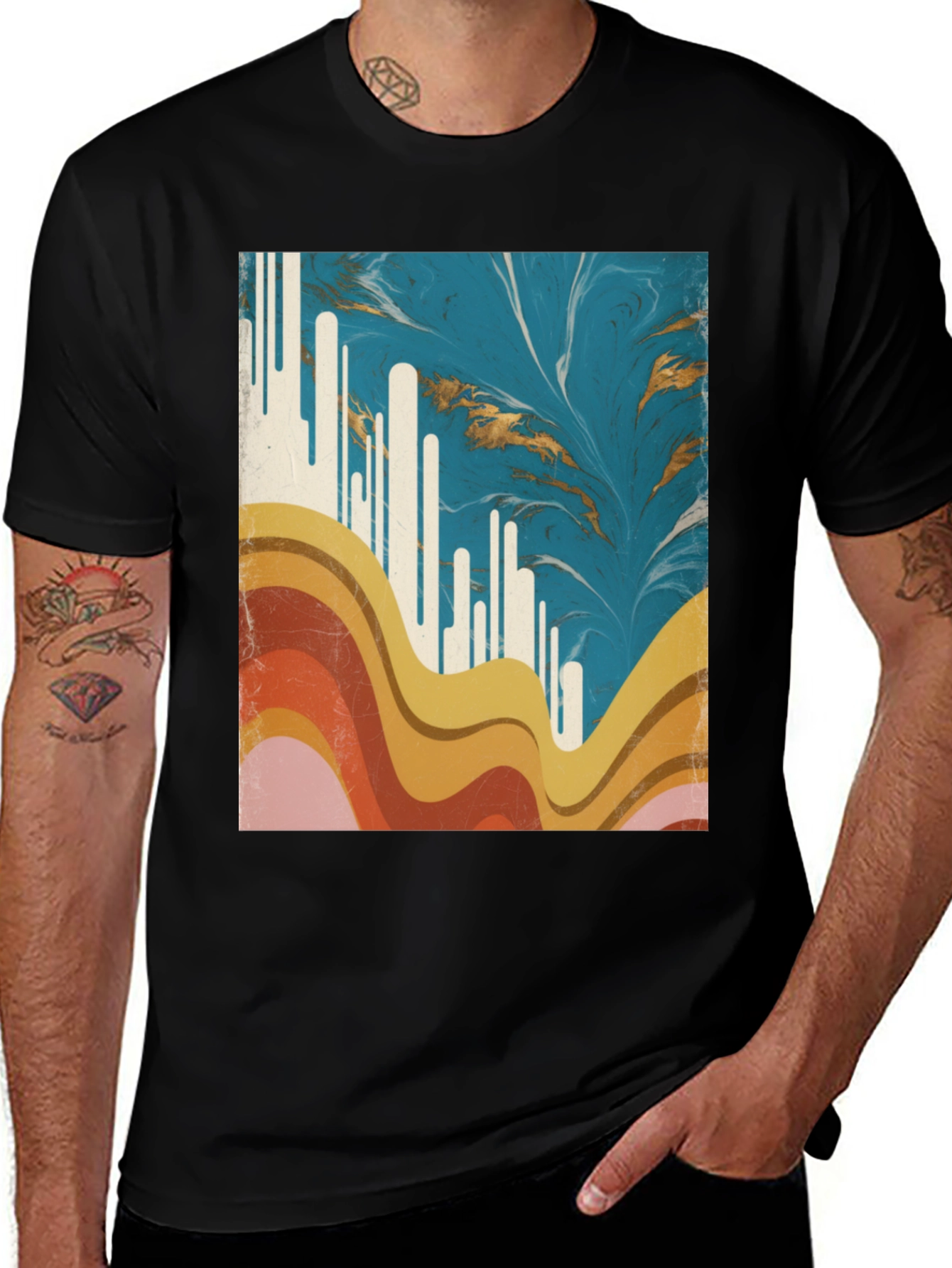 Variant 22 of Retro Abstract Art T-Shirt